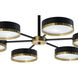 Oswin 6 Light 37 inch Black / Brass / Black Chandelier Ceiling Light